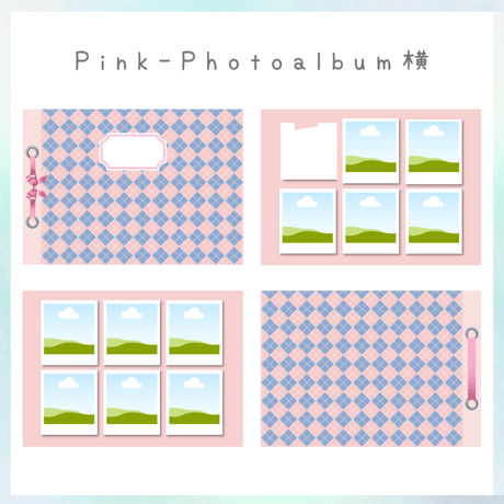 Pink－Photoalbum－横-Canvaテンプレート