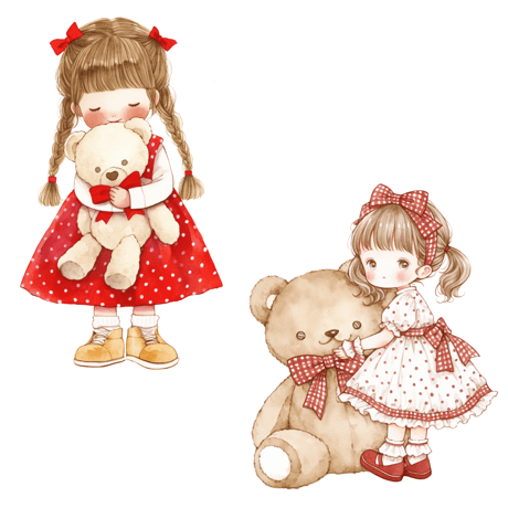 オリジナル素材（girl&bear）