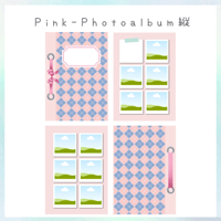 Pink－Photoalbum-縦-Canvaテンプレート