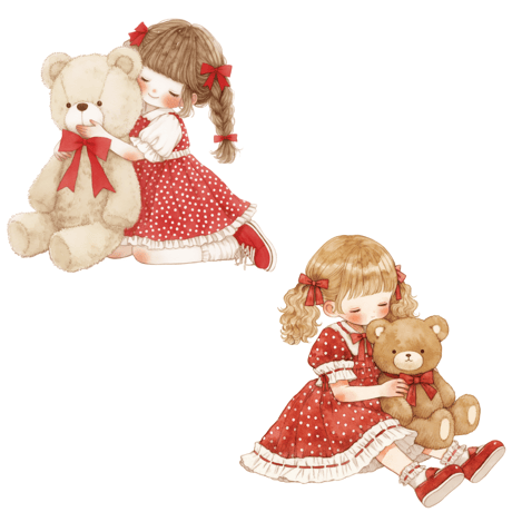 オリジナル素材（girl&bear）