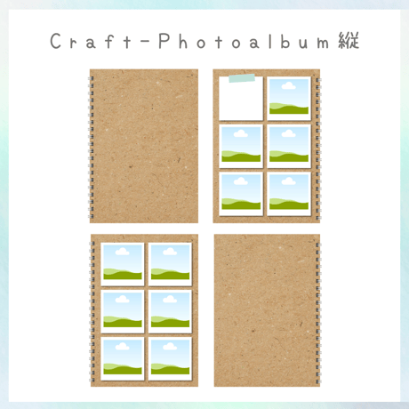 Craft－Photoalbum-縦-Canvaテンプレート
