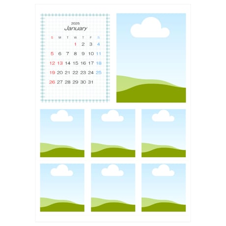 2L版Photocalendar-1-CANVAテンプレート1～6