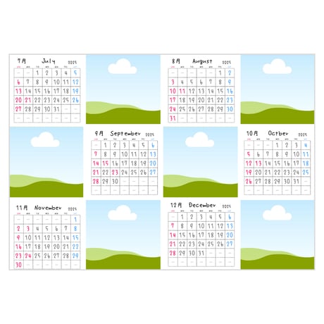 A4Photocalendar-version2-CANVAテンプレート