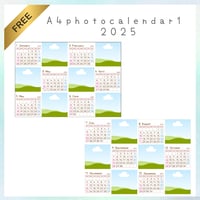 A4Photocalendar-version1-CANVAテンプレート