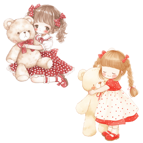 オリジナル素材（girl&bear）