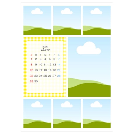 2L版Photocalendar-1-CANVAテンプレート1～6