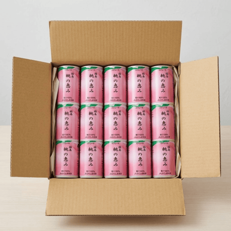 送料無料！ 果汁100％ 福島 桃の恵み 190×6本・190g×10本・190g×15本・190g×20本・190g×30本 お土産 御当地グルメ 人気商品　常温発送