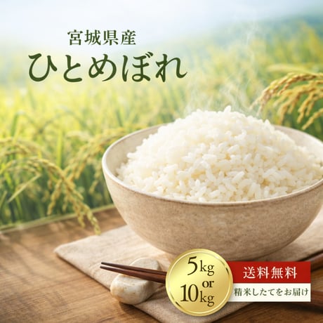 送料無料！令和7年産 宮城県産ひとめぼれ 白米 5kg or 10kg お米 美味しい おいしいお米 おこめ 5キロ 10キロ 精米 国産米