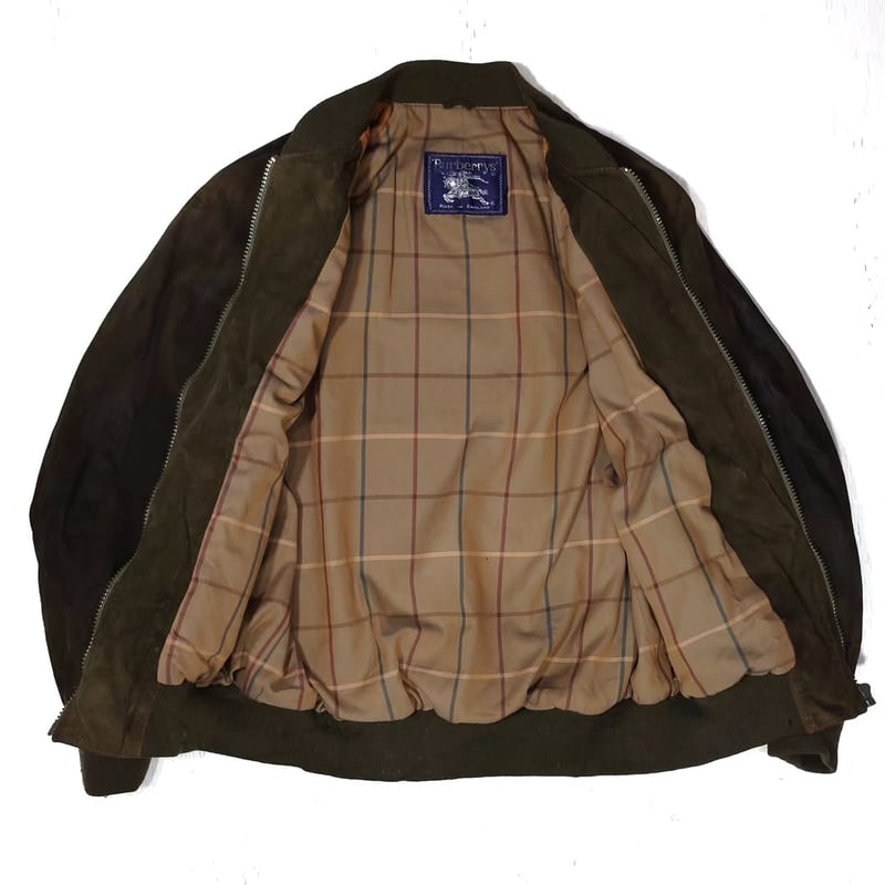 Burberry 90s ヌバックレザーブルゾン MADE IN ENGLAND | IMPE