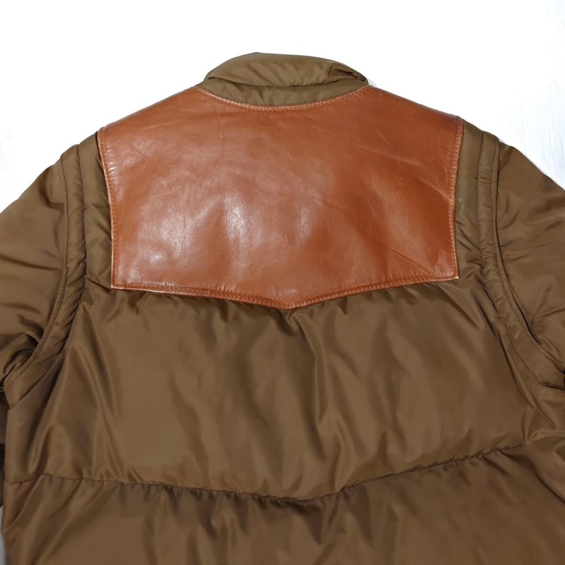 Schott 80s ナイロン×レザー 2way ダウンジャケット | IMPERIAL