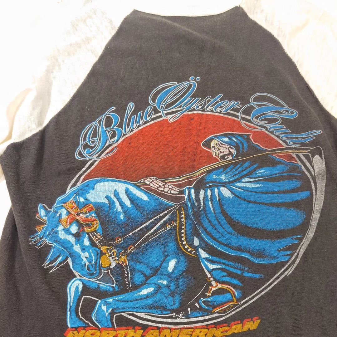 BlackSabbath × Blue Oyster Cult 80s コットンポリ ツアーT