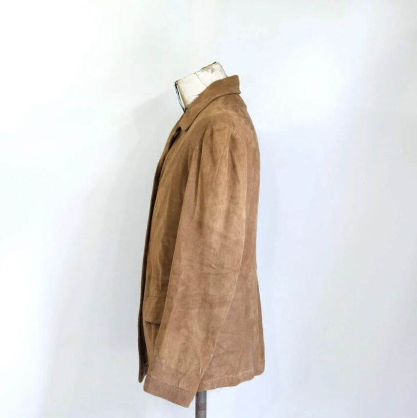 BARNEYS NEW YORK 90sラムレザーヌバック ジャケット MADE IN ITA