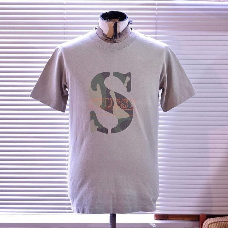 今年も話題の STUSSY◇Tシャツ/M/コットン/GRY/90s/usa製 その他 