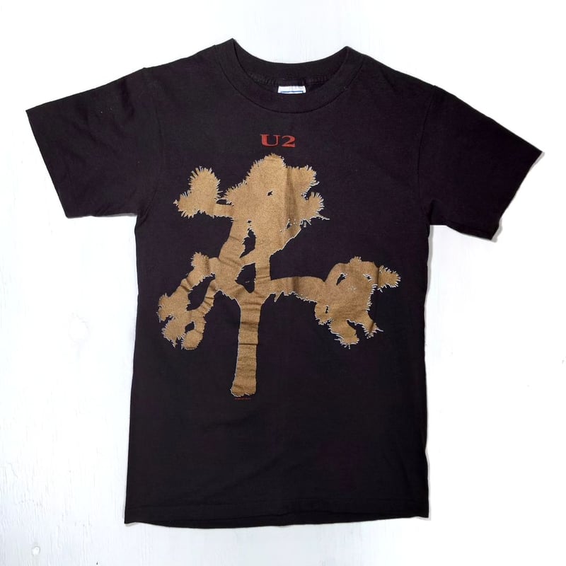 80s USA製 U2 バンドTシャツコピーライト 1987 シングルステッチ U2 80s 87年 ヨシュアトゥリーツアー コットンTシャツ MADE IN