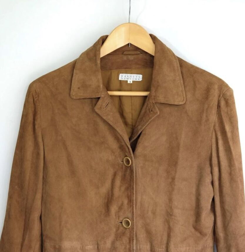 ⚫︎BARNEYS NEW YORK 伊製 ラムレザーロングコート 38 本革 レザーコート メンズ ラムレザー ロングコート スタンド