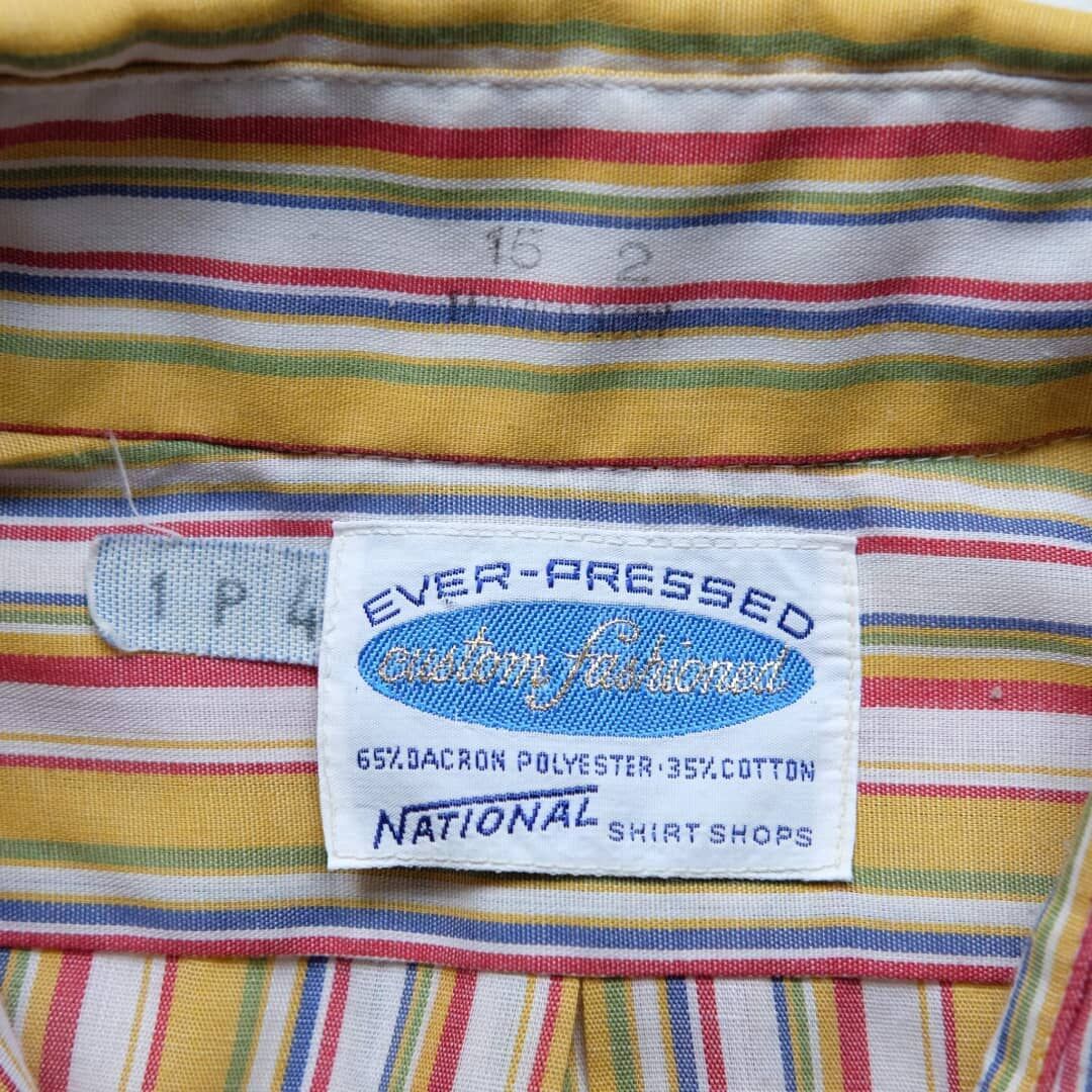 70s vintage polyester ポリシャツ　幾何学柄 PT6 81268d132c67cc98e35ae353eebed5