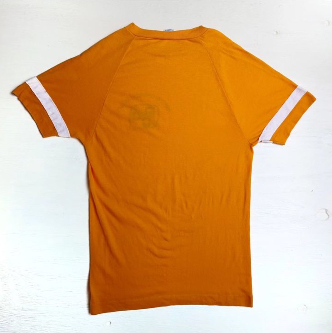 Champion 70s バータグ コットンポリプリントTシャツ MADE IN Champion 70s バータグ コットンポリプリントTシャツ MADE IN