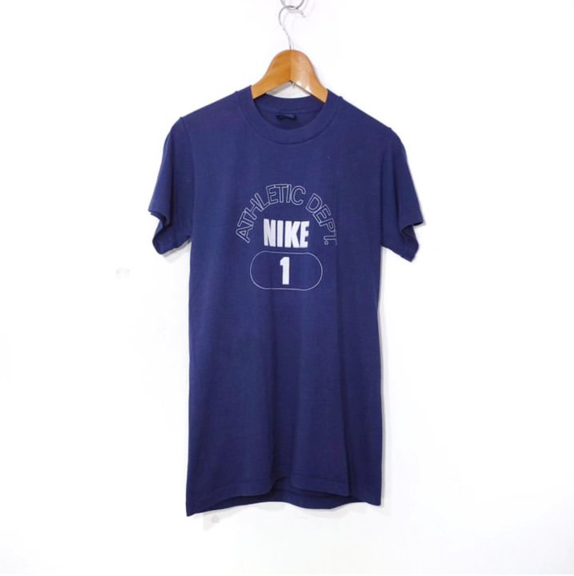 Nike 80s コットンポリ　ATHLETIC DEPT Tシャツ MADE IN USA