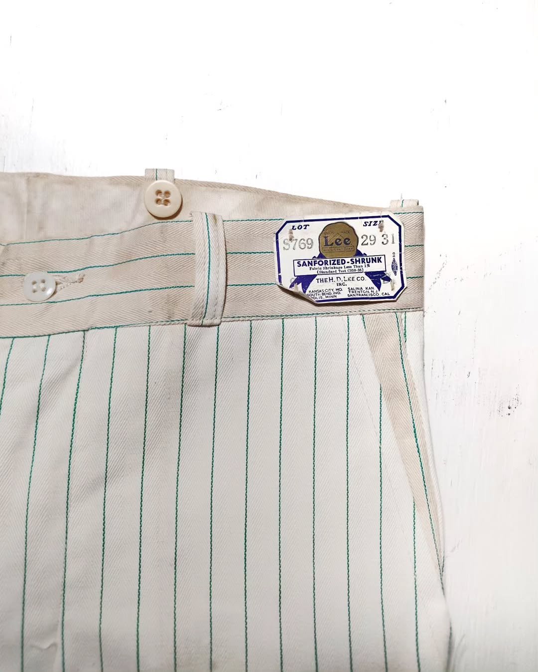 Lee×CoCa-Cola 40s ヘリンボーンツイル ワークパンツ MADE IN USA