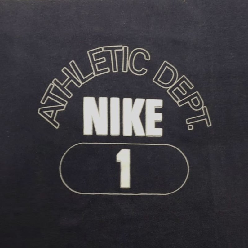 ナイキ 他社ボディ 80s ヴィンテージ tシャツ NIKE - ヴィンテージ 80s 紺タグ ナイキ Tシャツ スウォッシュ