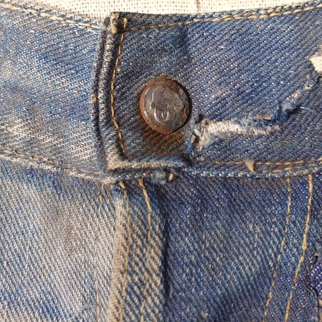 40s powrhouse painterpants ボタンフライドーナツボタン 40s ドーナツボタンデニムパンツ MADE IN USA | IMPERIAL