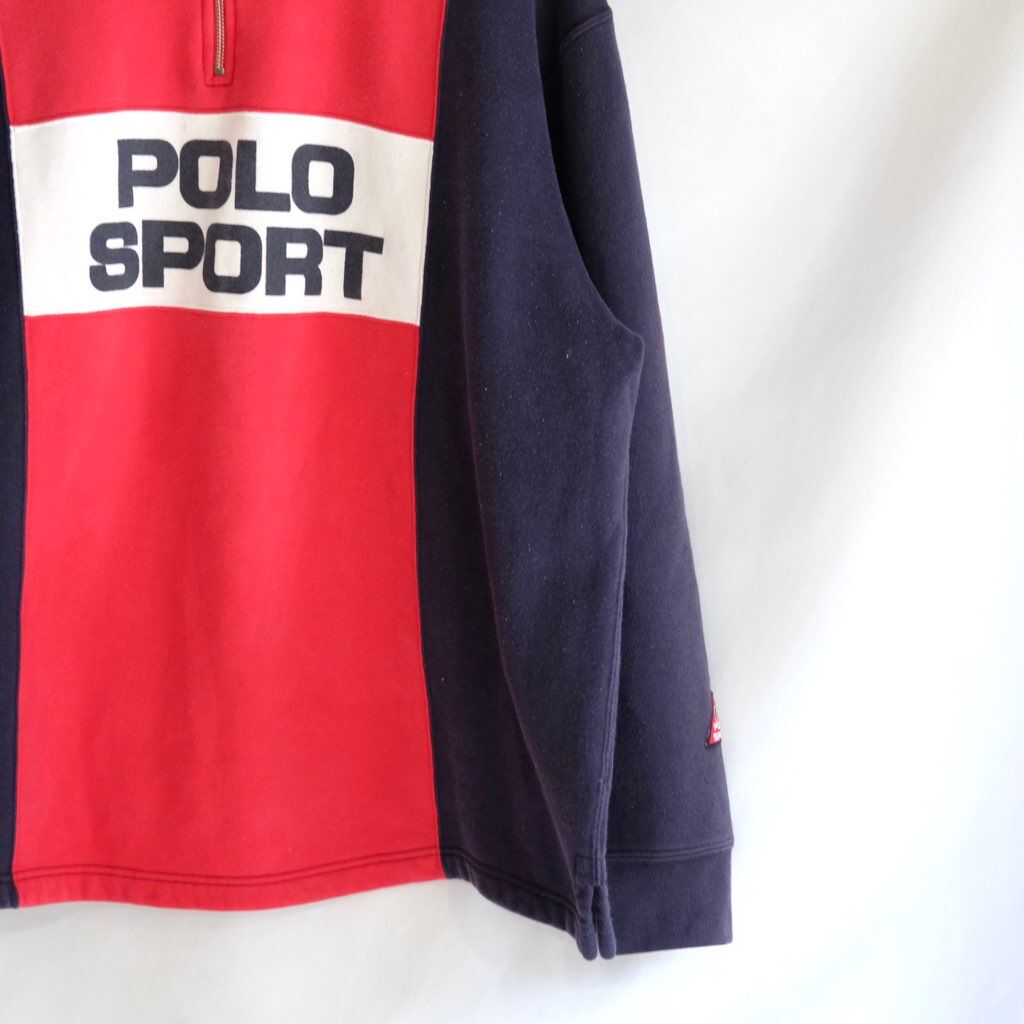 POLO SPORT スウェットシャツ Polo Sport Ralphlauqen 90sコットンポリジップアップスウェット
