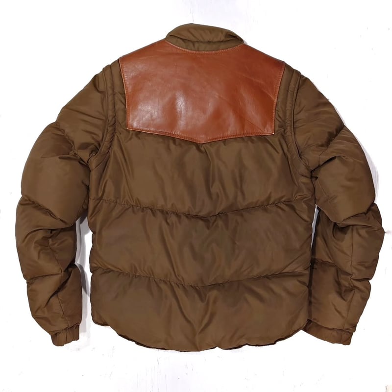 Schott 80s ナイロン×レザー 2way ダウンジャケット | IMPERIAL