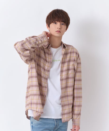 Noblecalmer LOGO Check shirt