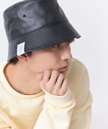Noblecalmer LOGO LeatherBucket hat