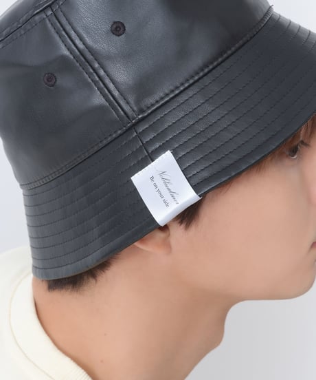 Noblecalmer LOGO LeatherBucket hat