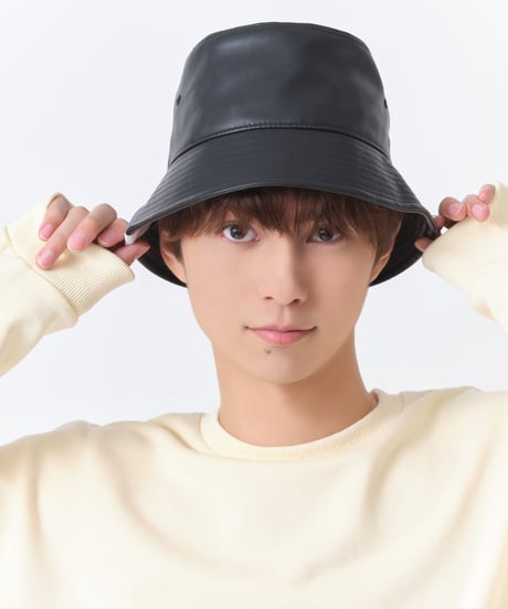Noblecalmer LOGO LeatherBucket hat