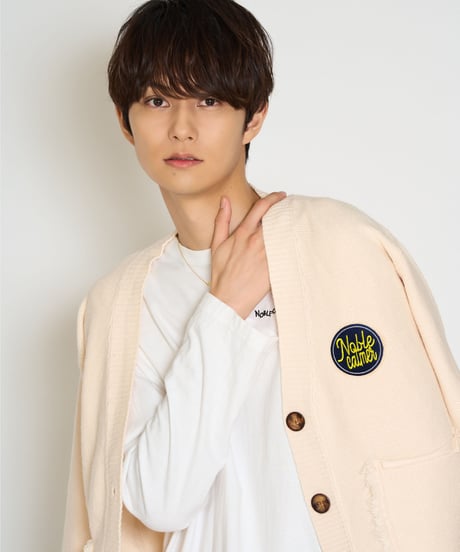 Noblecalmer Patch LOGO Cardigan