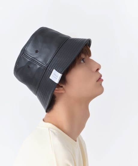 Noblecalmer LOGO LeatherBucket hat