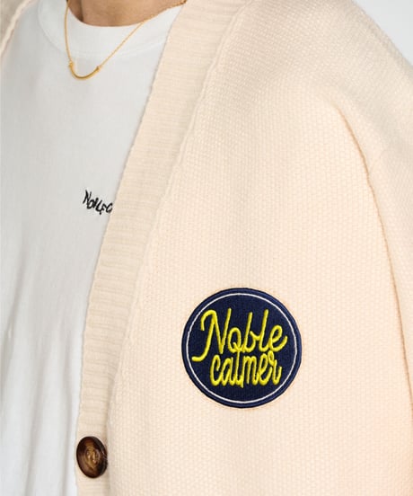 Noblecalmer Patch LOGO Cardigan