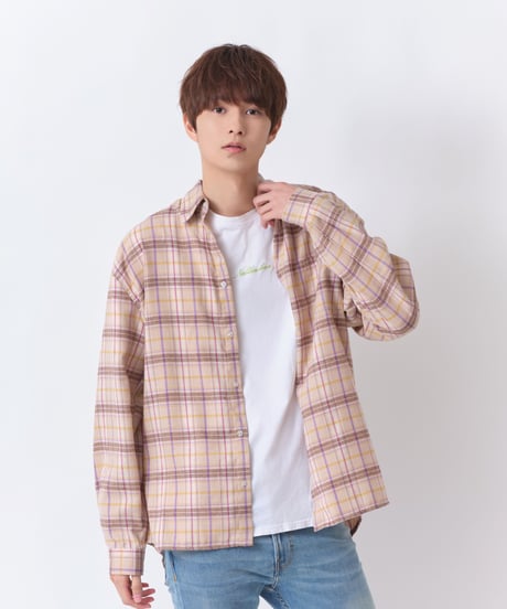 Noblecalmer LOGO Check shirt