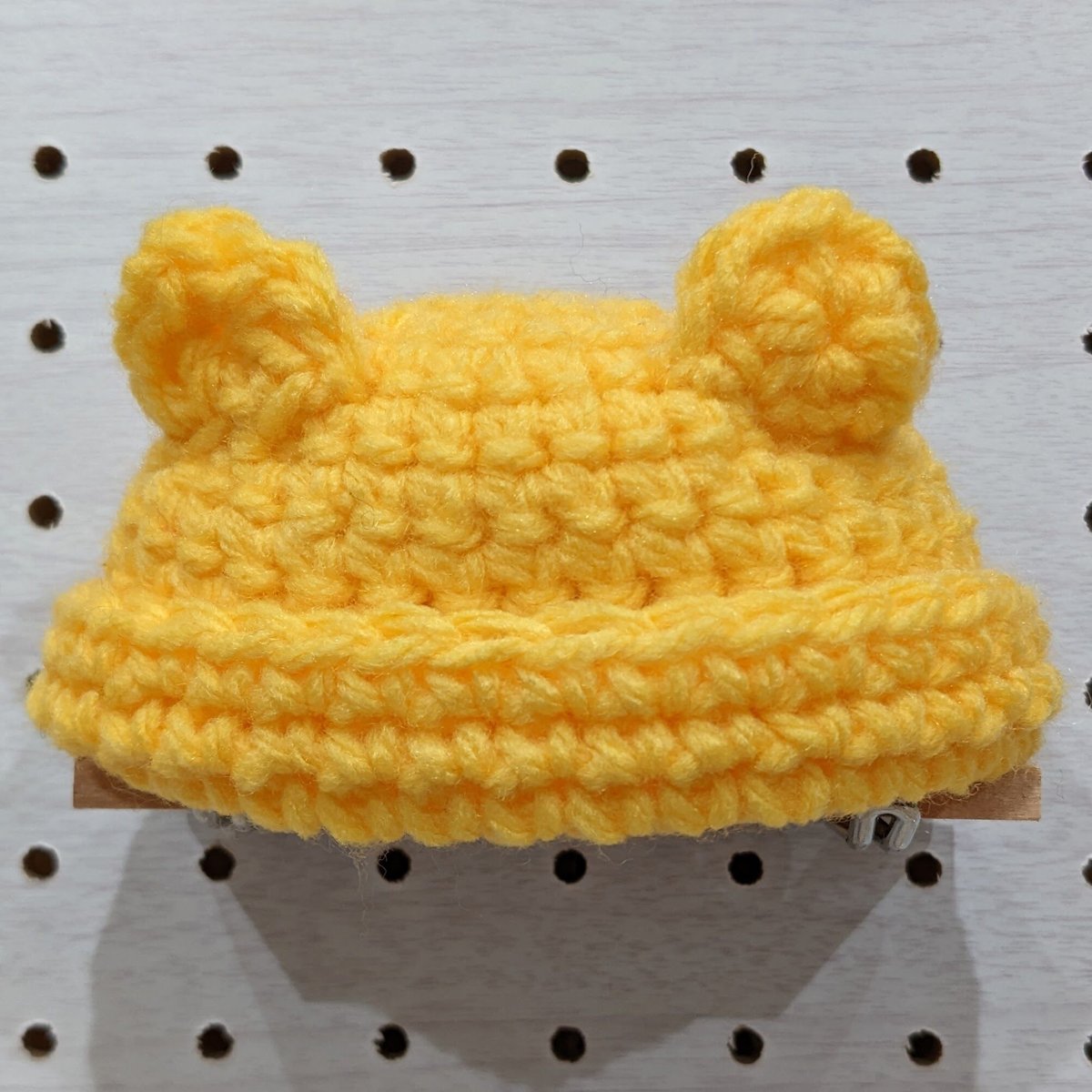 ちびぬい】ニット帽（ねこ耳・黄色） | ぬいふく工房
