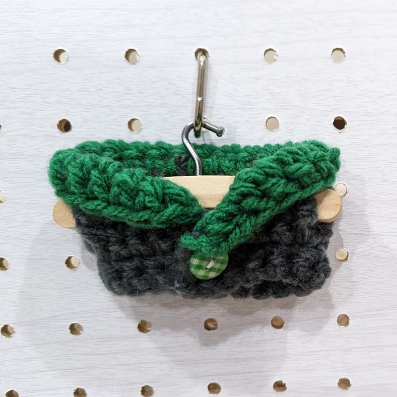 ちびぬい】カーディガン（深緑・グレー） | ぬいふく工房