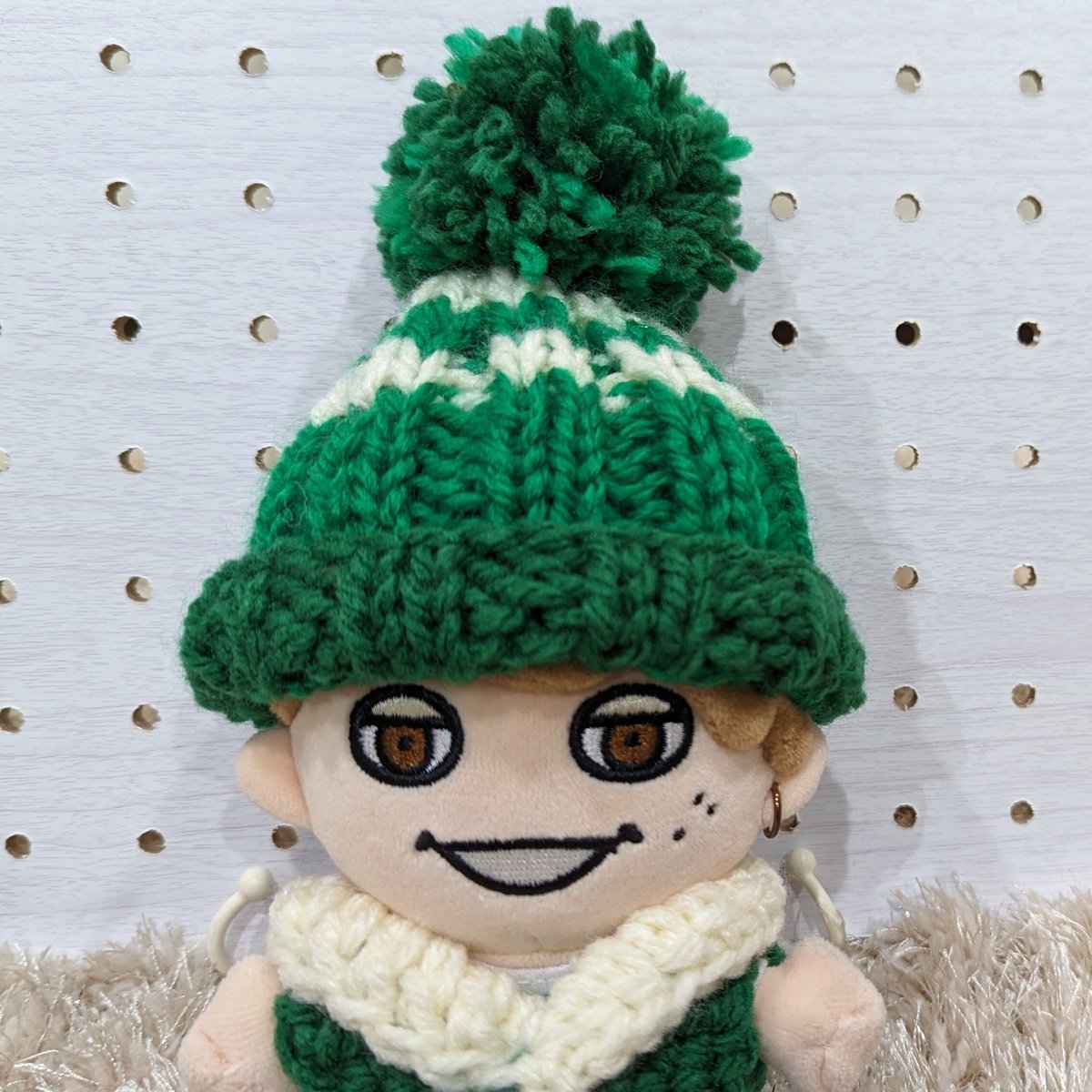 ちびぬい 服 サロペット ニット帽 ハンドメイド なにわ男子