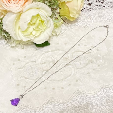 ♦︎こんなの欲しかった♪オシャレでペンデュラムにもなる♦︎アメジストネックレス