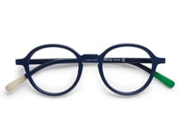 【PCメガネ・度なし】ブルーライトカットグラス / CIRCLE SLIM / navy
