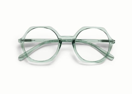 【PCメガネ・度なし】ブルーライトカットグラス / EDGY / clear green