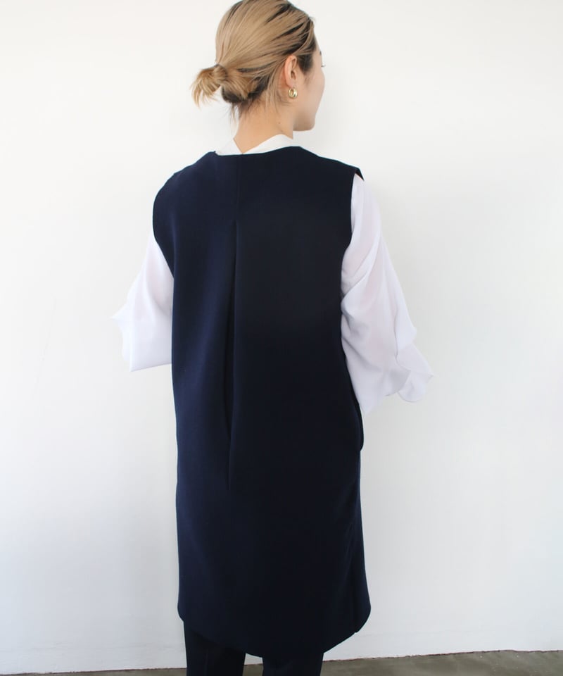 【Louren】cocoon long vest