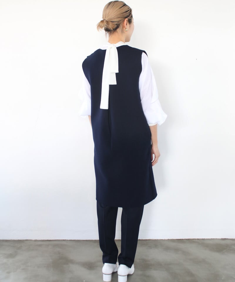 【Louren】cocoon long vest