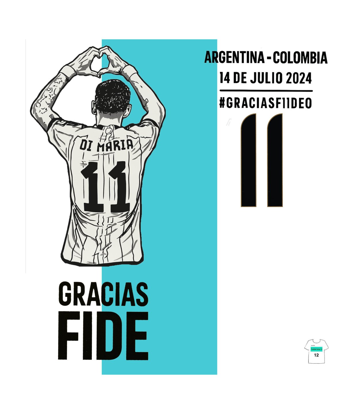 受注販売】ディマリア代表引退記念マーキング | Football shop 12