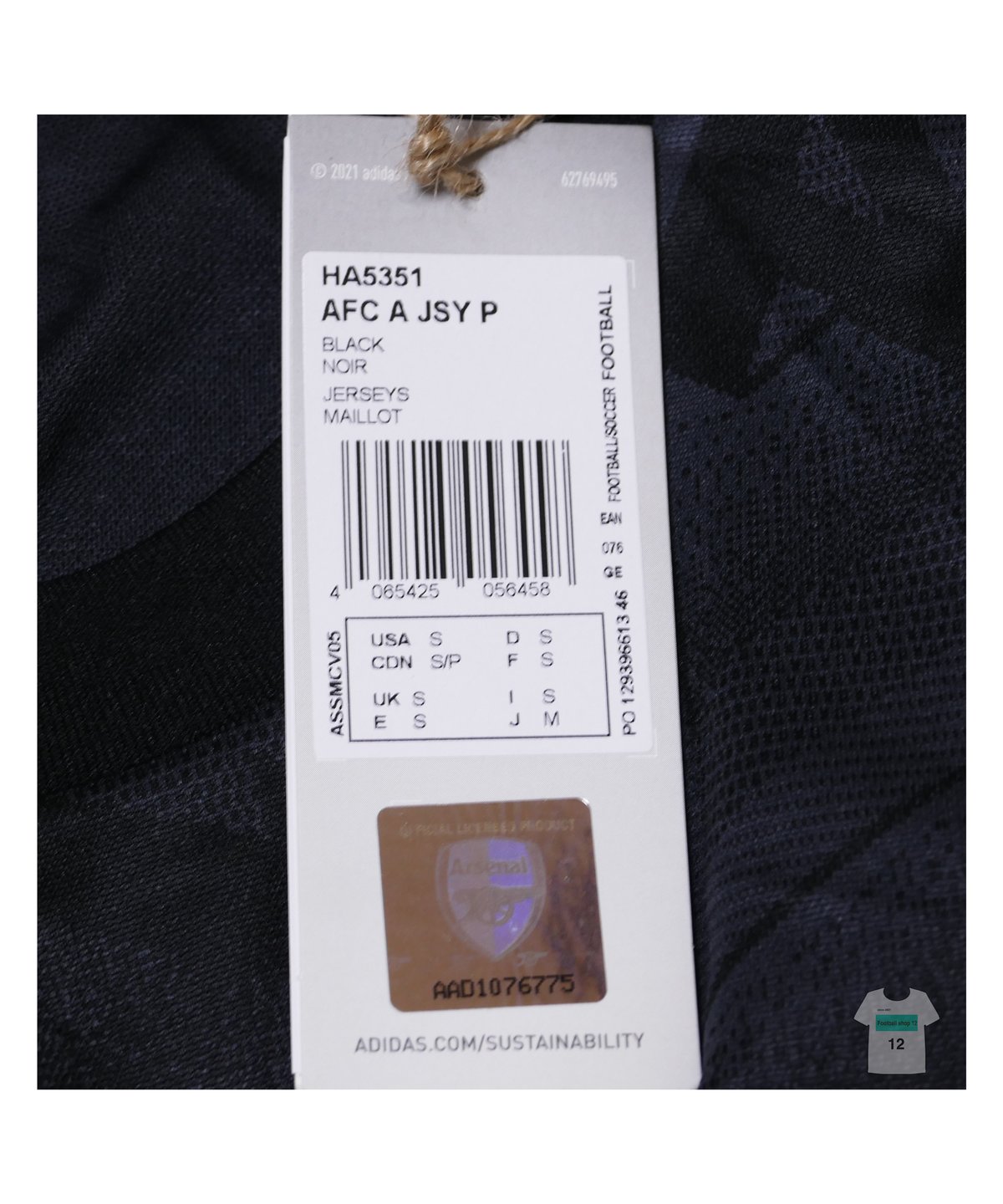 Adidas 22/23 アーセナル 支給オーセンティックアウェイユニフォーム+