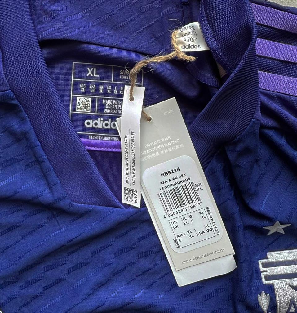 受注販売】Adidas 22/23 アルゼンチン代表アウェイオーセンティック