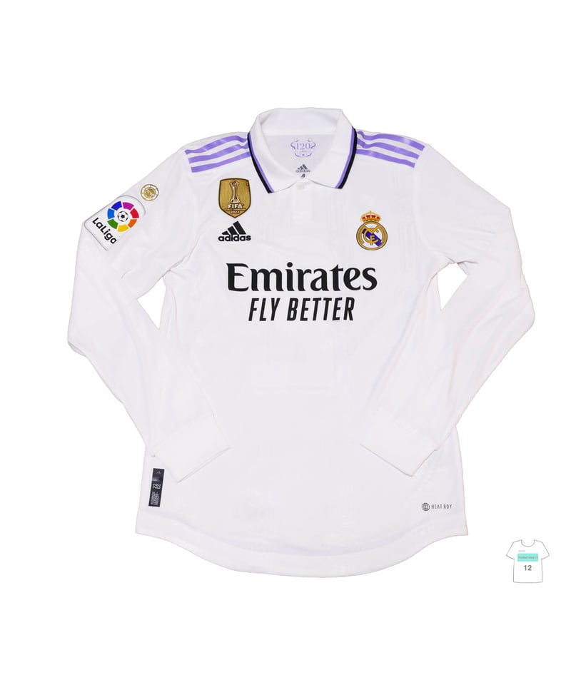カルバハル　レアルマドリード　ユニフォーム　正規品　限定品 中古】Adidas 22/23 レアルマドリード支給モデル 長袖ホーム