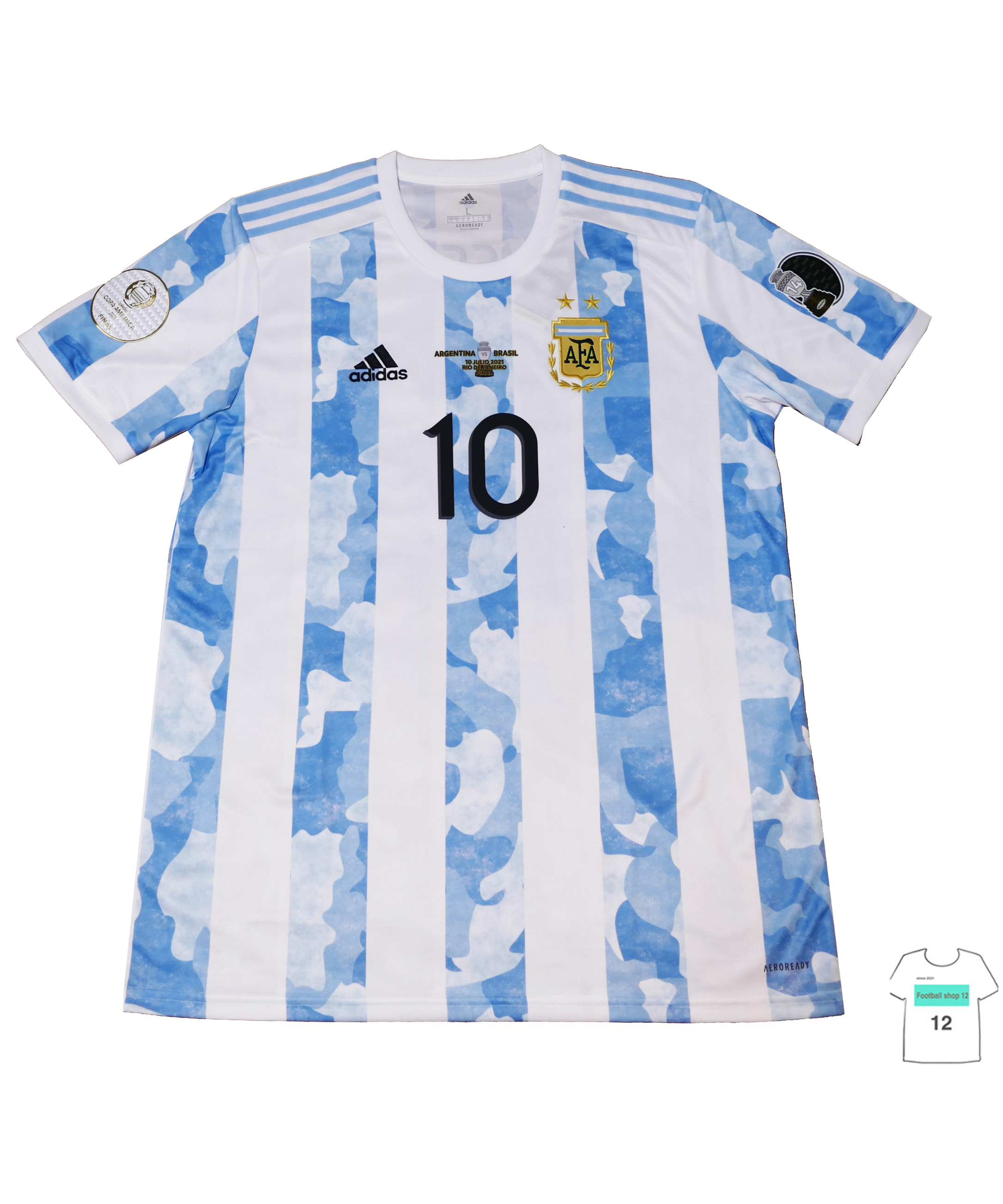 2021 アルゼンチン代表 x メッシ MESSI マーキング セット (H) Adidas 2021 アルゼンチン ホームユニフォーム 選手支給メッシ