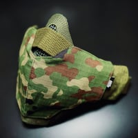 サバゲー用　メッシュフェイスガード対応ファッションカバー【type03】陸自迷彩／OD色