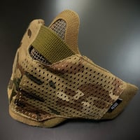 ［メッシュ生地モデル］サバゲー用　メッシュフェイスガード対応 ファッションカバー【type03】マルチカム／ OD色